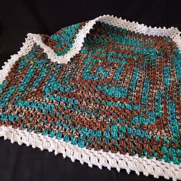 Crochet In the Reef Baby Blanket/New - Picture 1 of 5